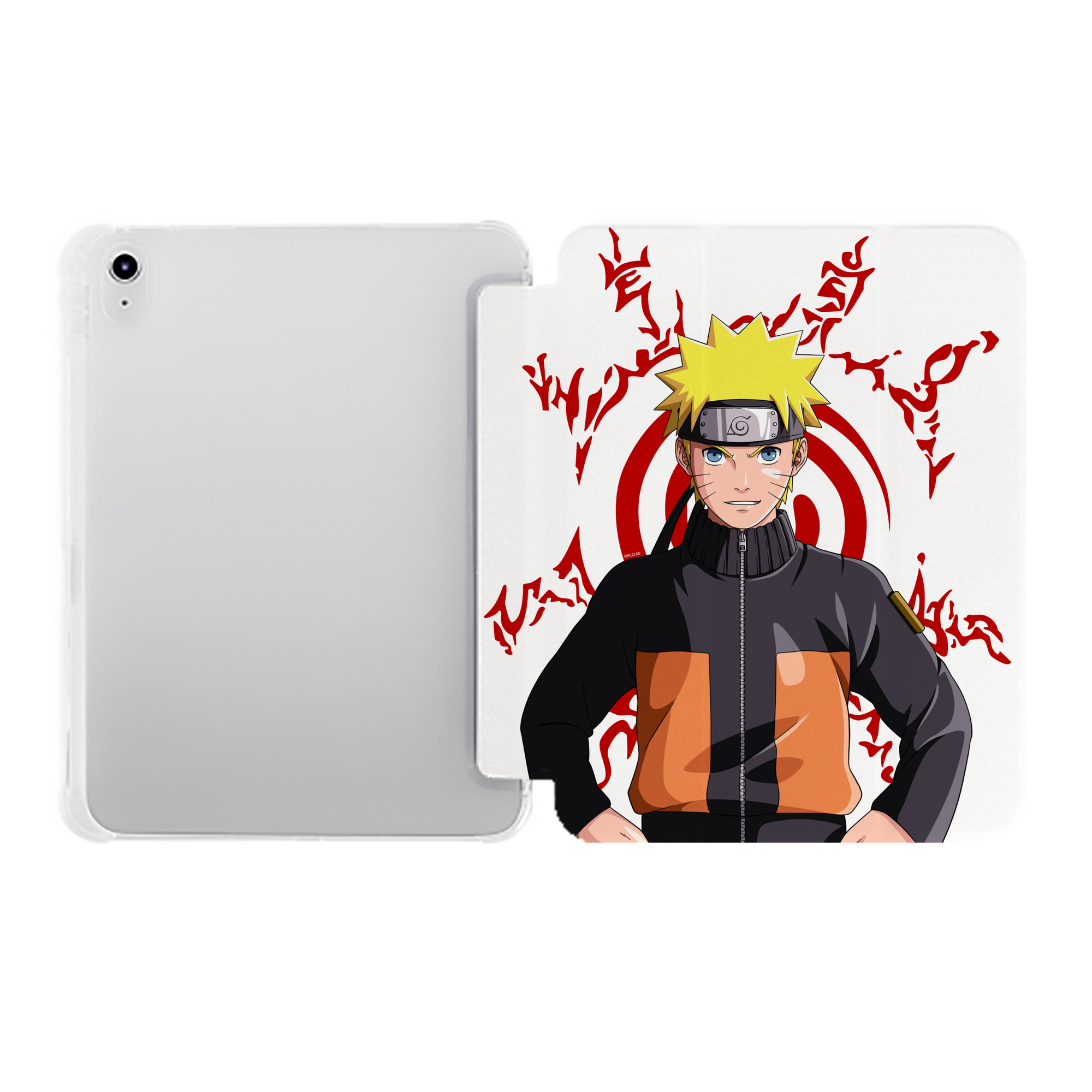 （画像用） NARUTO -ナルト- うずまき ナルト Uzumaki Naruto IPad ケース ペン収納付き 三つ折りスタンド PUレザー×シリコン 対応機種9.5/10.5/10.9インチ